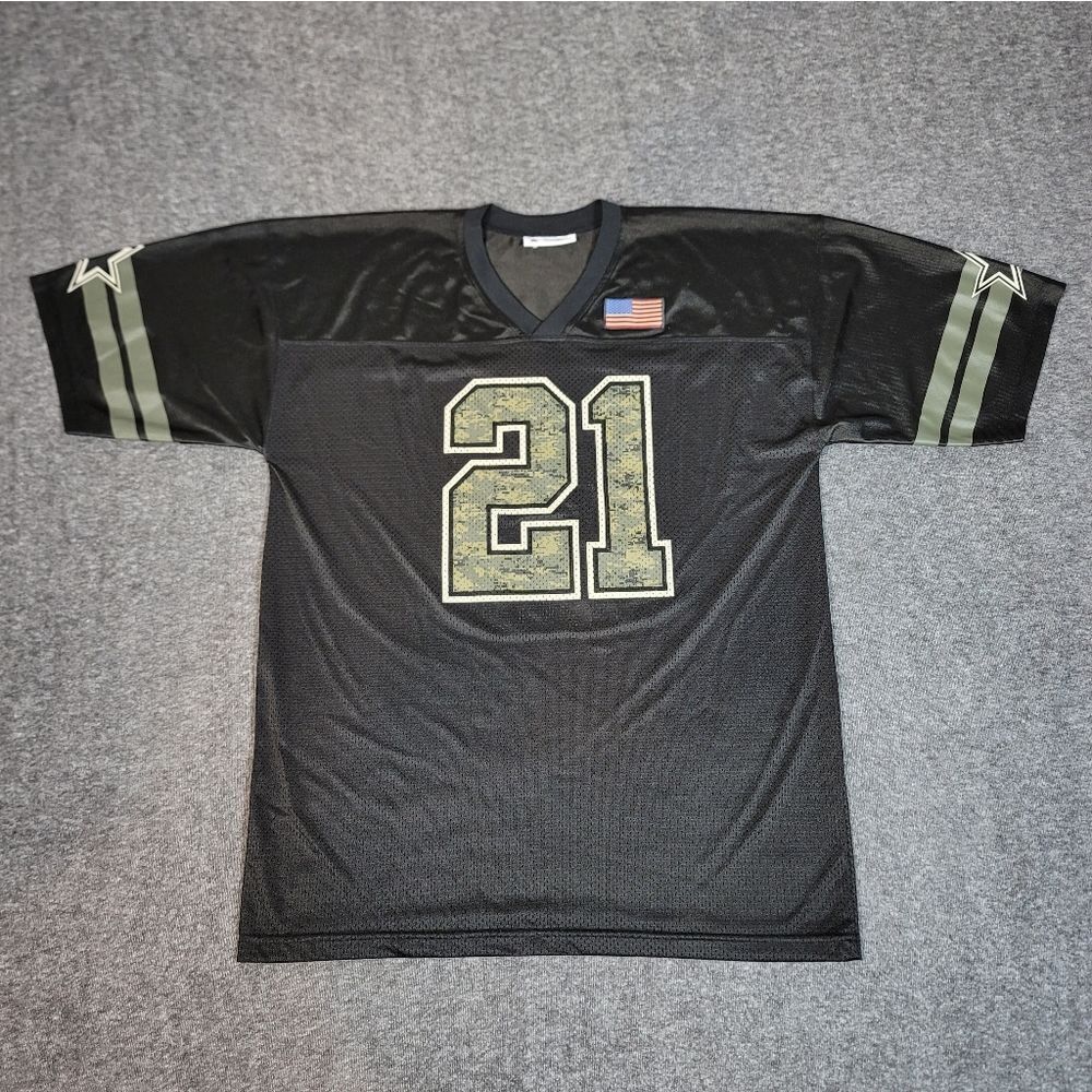 Dallas Cowboys Ezekiel Elliott #21 Jersey Salute to Service Military Camo NFL XL
